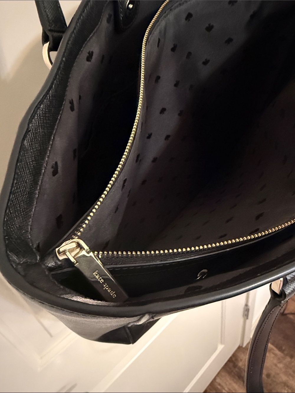 kate spade Perry Black Saffiano Leather Laptop Tote - Picture 6 of 10
